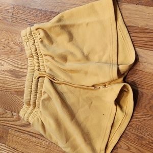 Yellow sweat shorts
